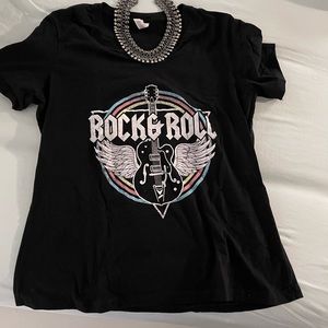 Womens rock and roll t shirt